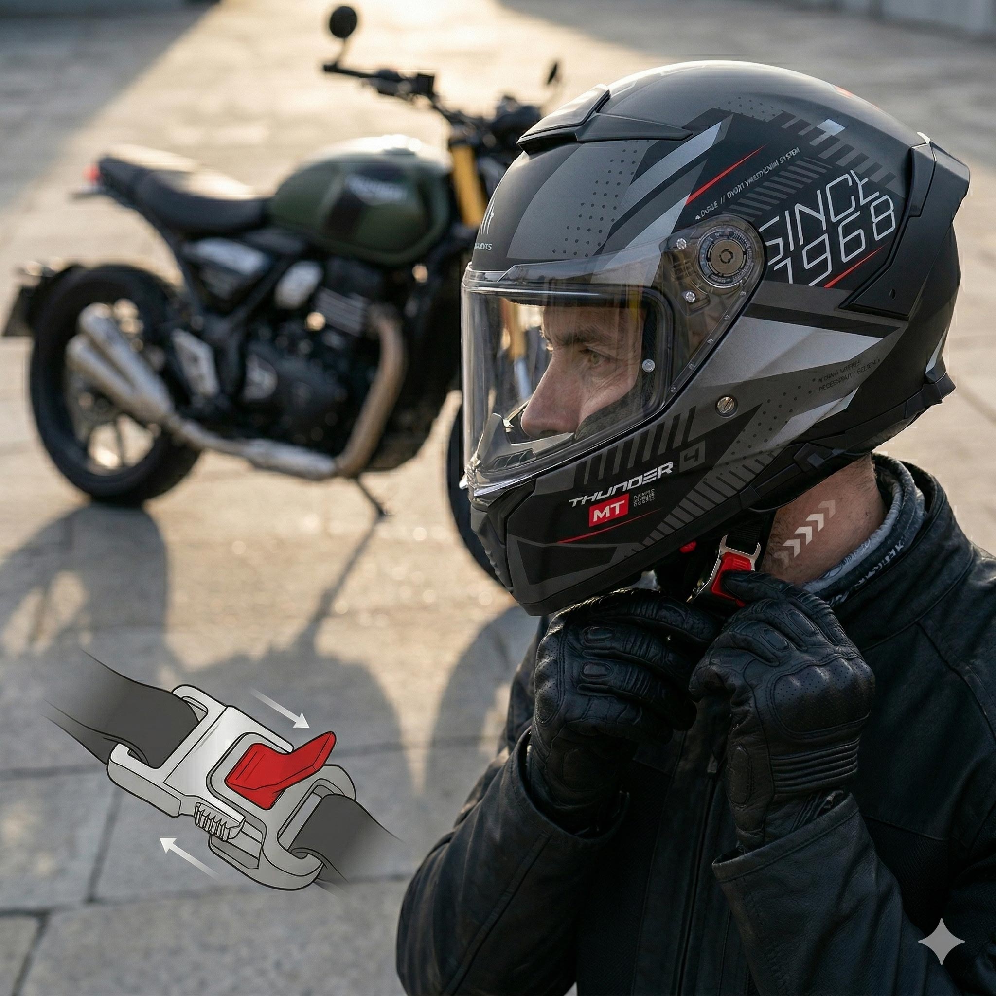 Motorkářská helma MT