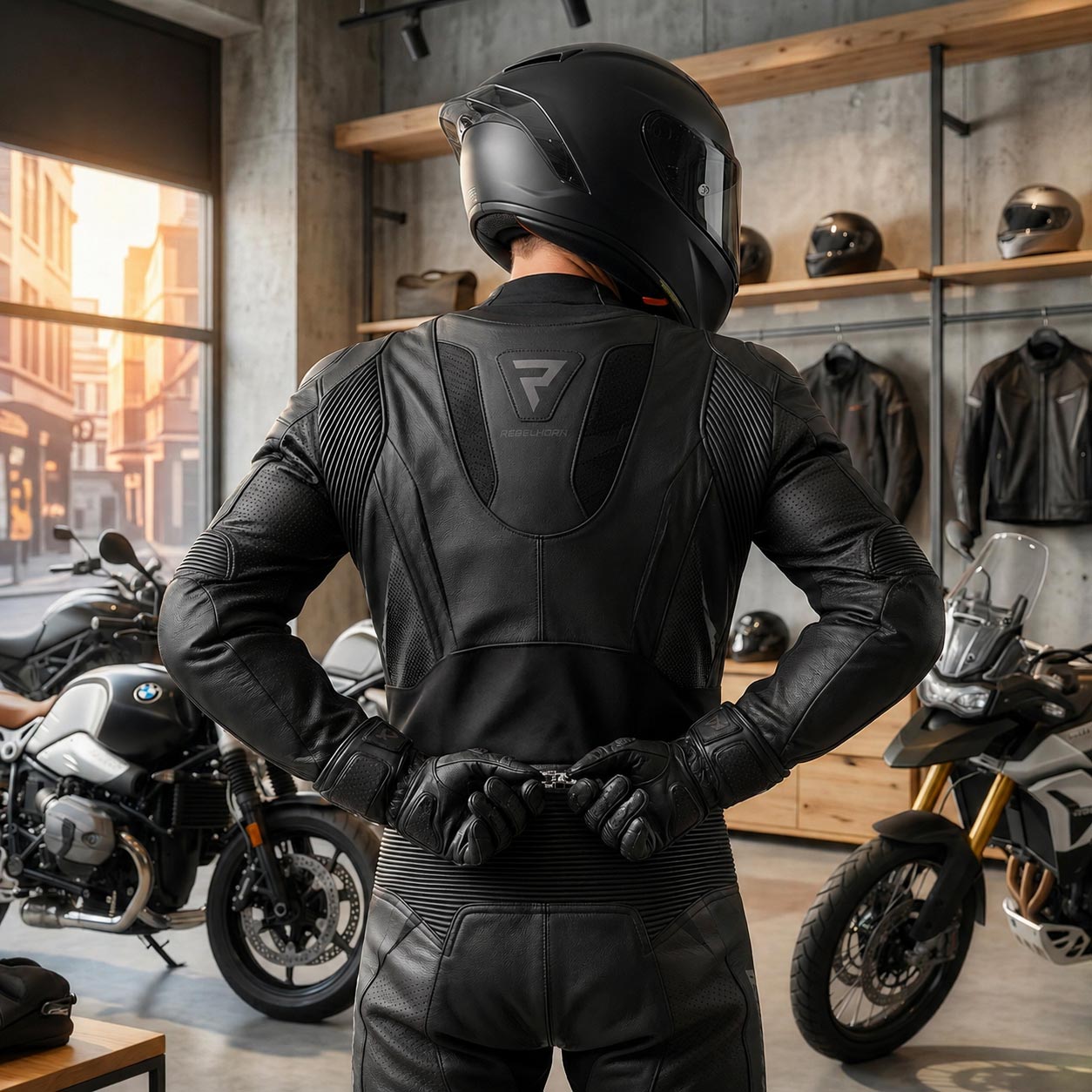 Kožená moto bunda Rebelhorn