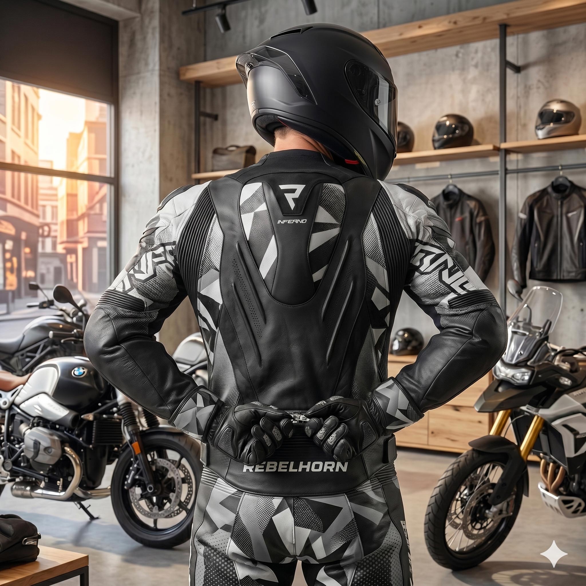 Kožená moto bunda Rebelhorn