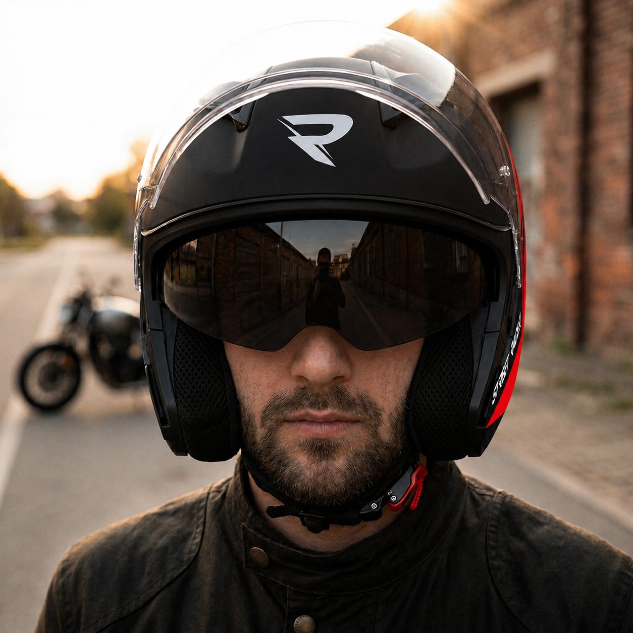 Otevřená přilba na motorku Street Racer