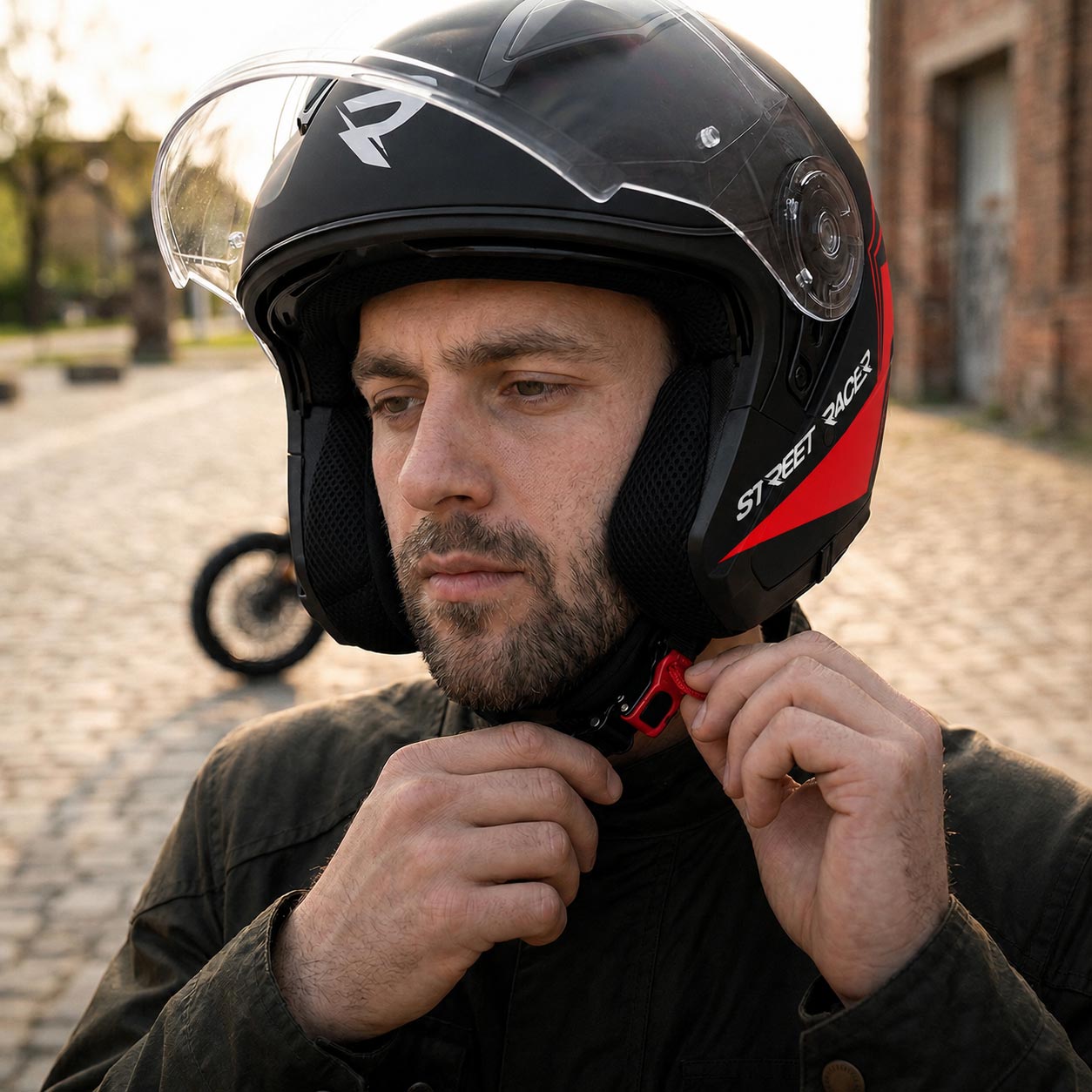 Otevřená helma na moto Street Racer