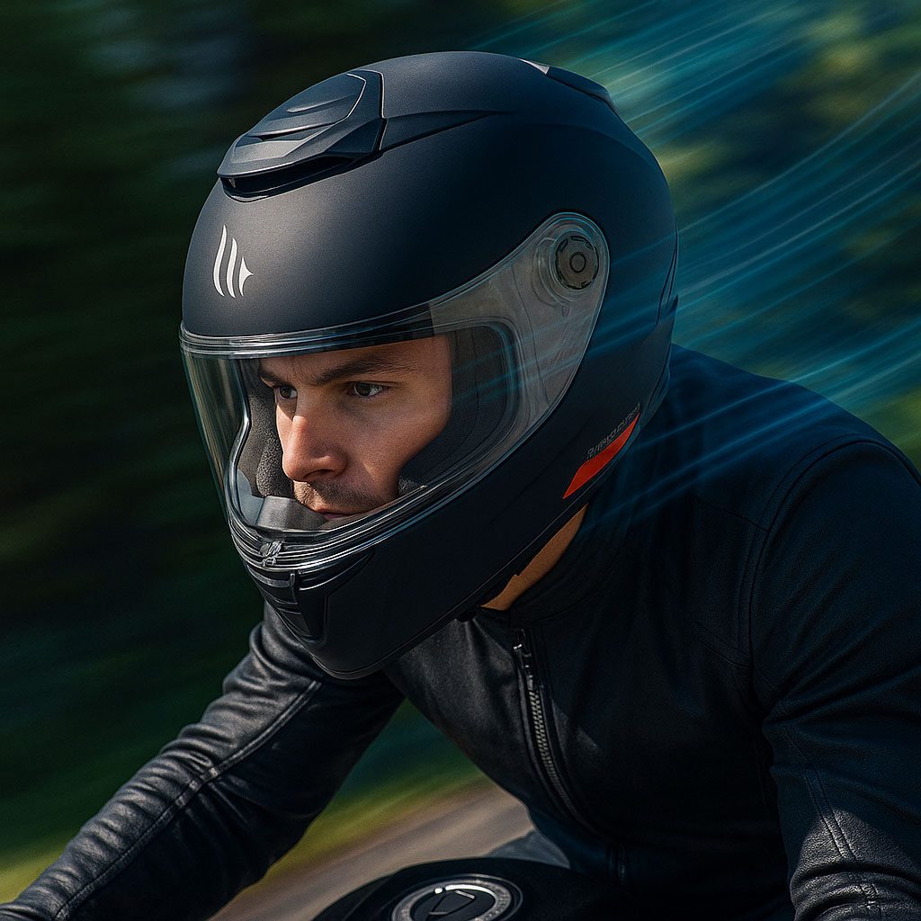 Ventilace helmy na motorku MT