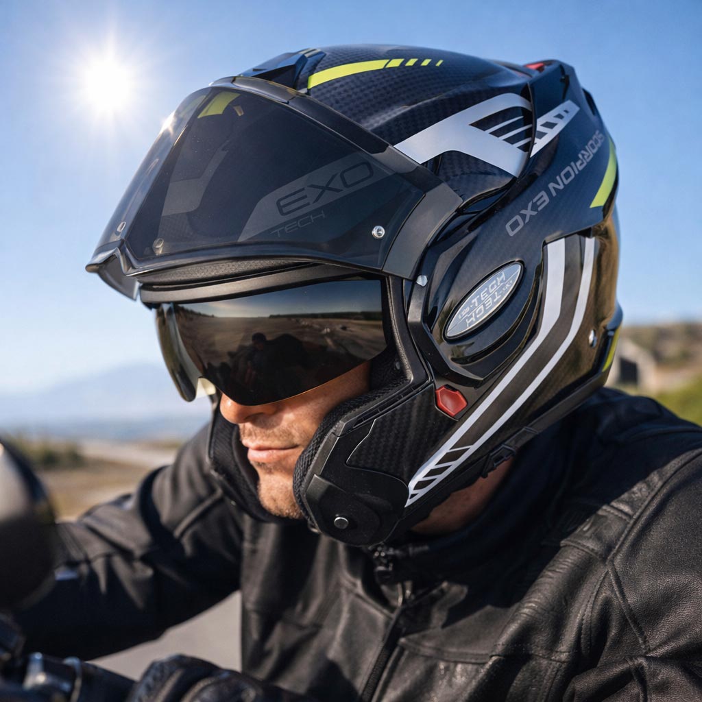 helma na motorku Scorpion