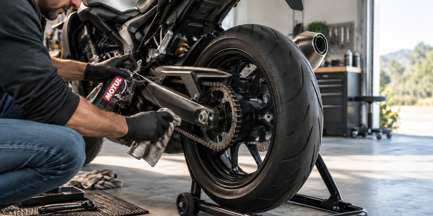 Čištění a údržba řetězu motocyklu jako základ pro správný výkon motorky