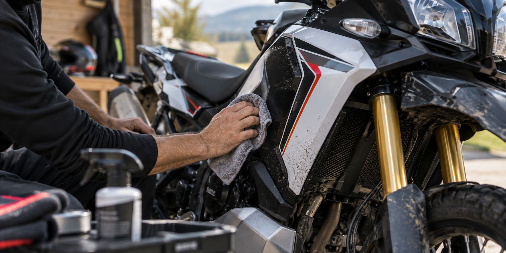Kontrola plastov motocykla po páde