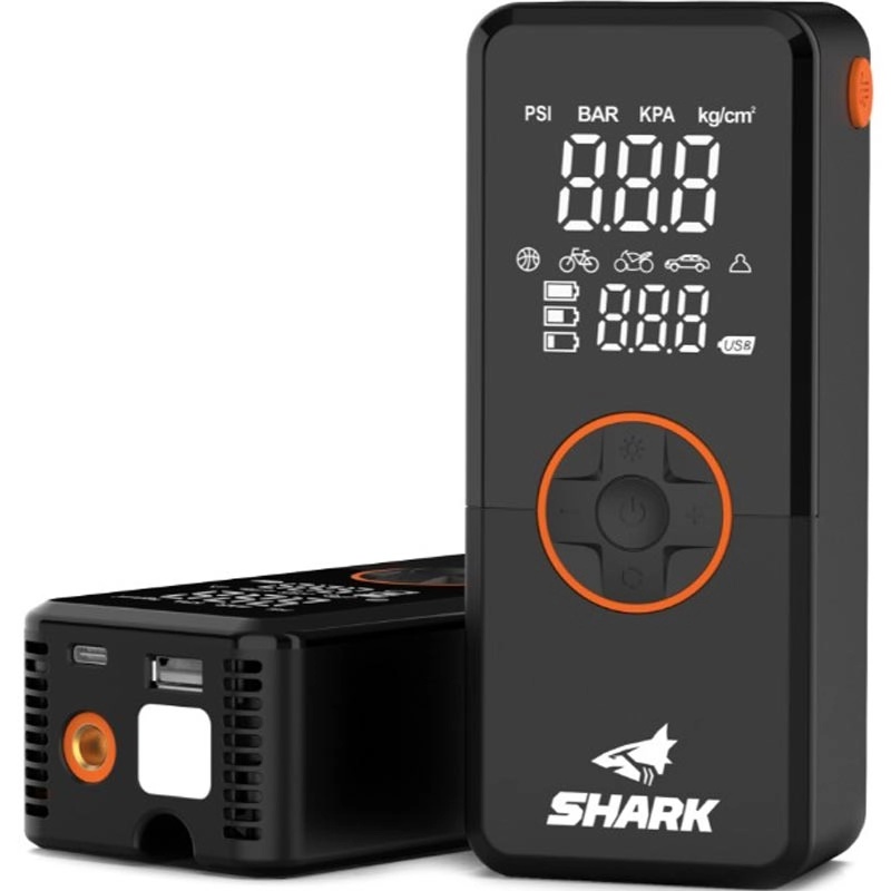 Aku kompresor s powerbankou SHARK BP-150 černý