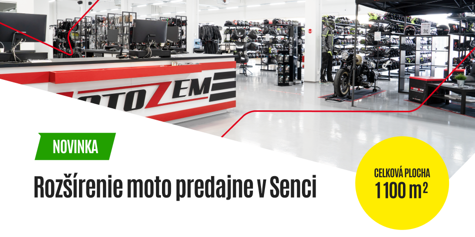 Nově rožšířená prodejna MotoZem v Senci